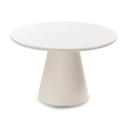 Miza Burleson 317 Ecru bela, 76cm, MDF plošča, Vlaknasti cement
