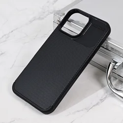 Maska za mobilni telefon iPhone 16 Pro Max DEFENDER CARBON, Crna