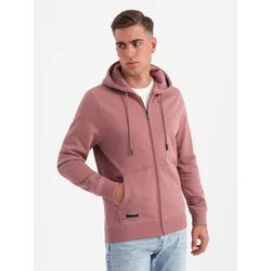 Ombre BASIC mens unbuttoned cotton sweatshirt - dark pink
