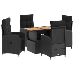 Vanjski set za objedovanje 5 pcs Crna