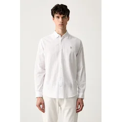 U.S. Polo Assn. safari srajca moška z lanom LINEN BLEND LS