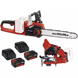 Einhell Aku SET Lančana testera GE-LC 36/35, 2x Power-X-Change 18V 4.0 Ah + Oštrač lanaca GE-CS 18Li