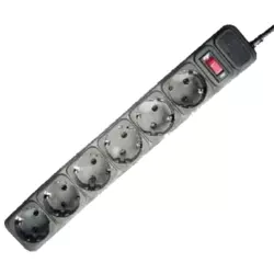 GEMBIRD produžni kabl za zaštitom 6 utičnica 4.5 m (crni) - SPG-B-15