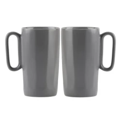 Vialli Design Set keramičkih šolja za kafu Fuori, 330 ml, Sivi
