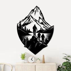 Wallity Zidna dekoracija Unconquered Peak, 70 x 53 cm, Crna