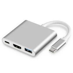 INF 3-v-1 USB-C zvezdišče s HDMI, USB 3.0 in polnjenjem PD, (21778898)