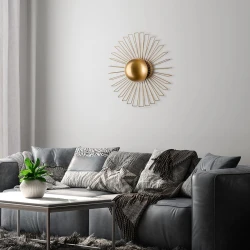 Opviq Zidna lampa Kaya-15236, 60x60x24cm, IP20, Zlatna boje