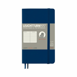 LEUCHTTURM1917 Džepna bilježnica LEUCHTTURM1917 Pocket Softcover Notebook - A6, meki uvez, crni, 123 stranice - Navy