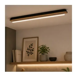 Brilagi - LED plafonsko svetlo WOODY FLAT LED/25W/230V hrast/crna