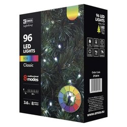 EMOS Višenamjenske lampice, RGB, 96 LED, 10 m