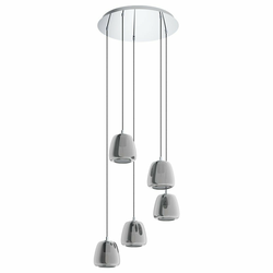 Eglo 39668 - Luster na sajli ALBARINO 5xE27/40W/230V, zadimljeno staklo