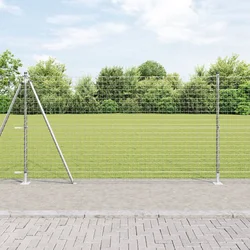 Stup za ogradu 26 pcs Siva 3,2 x 3,2 x 130 cm