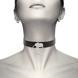Coquette Hand Crafted Choker Double Ring 229293 Black