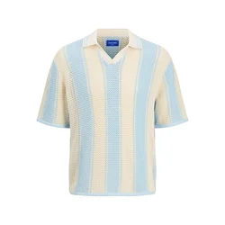 JACK & JONES Pulover JORACAPULCO bež/svetlo modra