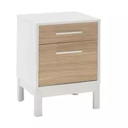 Hanah Home Noćni ormarić 45x60??x45cm Hrast-Beli
