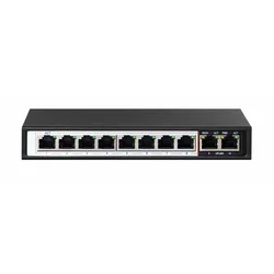 Extralink CERES | PoE Switch | 8x 100Mb/s PoE/PoE+, 2x RJ45 Uplink 100Mb/s, 96W