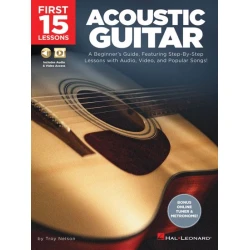 FIRST 15 LESSONS ACOUSTIC GUITAR + AUDIO VIDEO ACCESS