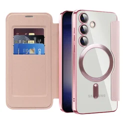 Maska za Samsung S25 Magsafe Lux Bi Fold, Roze