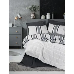 Lessentiel Maison Komplet posteljine Nobby, 160x220cm, Bela