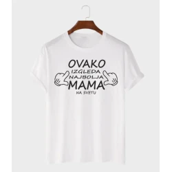 MAFIMI Ženska majica Ovako izgleda najbolja mama, Bela