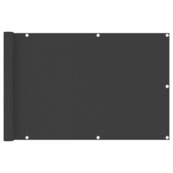 Balkonski zastor antracit 90 x 500 cm HDPE