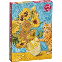 Cherry Pazzi - Puzzle Mačka in umetnost - 1 000 kosov