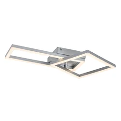 Rabalux Luster Ellinor, LED, 24W, 4000K, 50x30cm, Sivi