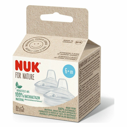 Nuk cucelj silikon For Nature ustnik 6m +, 2 kosa MULTICOLOR