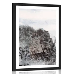 Plakat s paspartujem umetniška slika pokrajine - 30x45 black