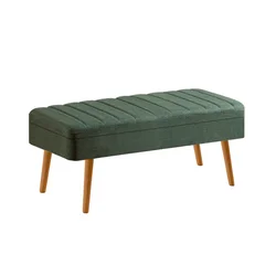 Hanah Home Trpezarijska klupa Vina 1070 110x50x40cm Bež-Zelena