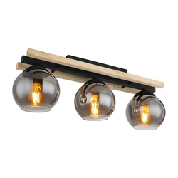 Plafonska lampa crna mat, 3x E27