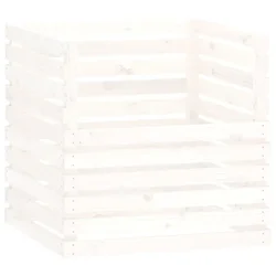 Vidaxl Kompostnik bel 80x80x78 cm trdna borovina