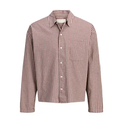 JACK & JONES Srajca JORAUSTIN rjava/bela