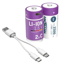 ANSMANN Punjiva Li-Ion 1.5V 2500mAh C sa USB tip C ulazom za punjenje Ansmann 2 komada