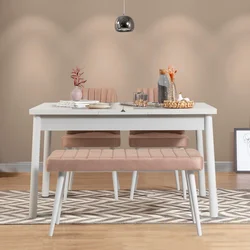 HANAH HOME Trpezarijski set Santiago White Stone