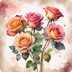 Bertoni Home Unisexs Square Table Pad Roses