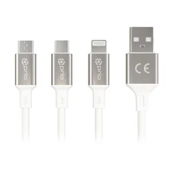 Podatkovni kabel iz USB-A na MicroUSB 2.0/USB-C/Lightning, 1,2 m