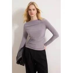 Trendyol Milla ženska bluza Twoaw25Bz00109, taupe-bež