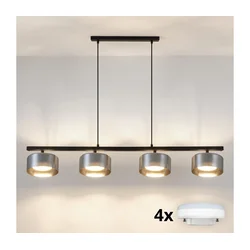 Brilagi - LED RGB prigušiva luster AURA LUX 4xGX53/14W/230V Wi-Fi Tuya crna/zadimljena