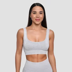 GymBeam Lift Seamless Sports Bra Grey