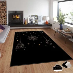 Conceptum Hypnose Tepih sa novogodišnjim motivima Asr-Crpt-20, Pravougaoni, 100x140 cm, Crni