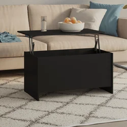 Stolić za kavu crni 102 x 55,5 x 52,5 cm od konstruiranog drva