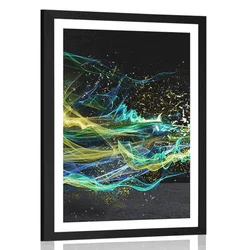 Plakat s paspartujem moderna barvna abstrakcija - 20x30 no frame