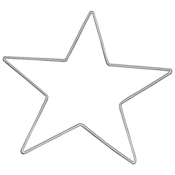 OBRUČ ZA DEKORACIJU METALNI ZVIJEZDA 25 CM KNORR PRANDELL 21-6785255