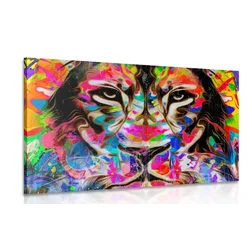 Slika večbarvna levja glava - 60x40