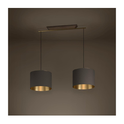 Eglo 390336 - Luster na sajli SANTANDRIA 2xE27/40W/230V braon/zlatna
