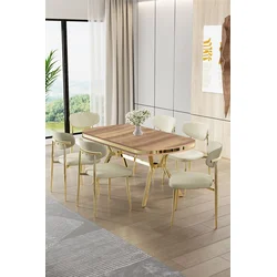 Hanah Home Trpezarijski set, 7 komada, Svetlozeleni