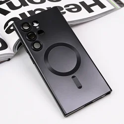 Maska za telefon Magsafe Chrome za Samsung S928B Galaxy S24 Ultra, Crna