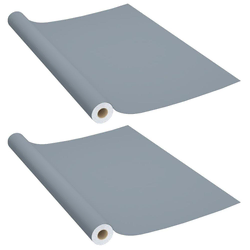 Samoljepljive folije za namještaj 2 kom sive 500 x 90 cm PVC