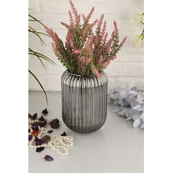Aberto Design Vaza Line D20F, 10x20x10 cm, Srebrne boje